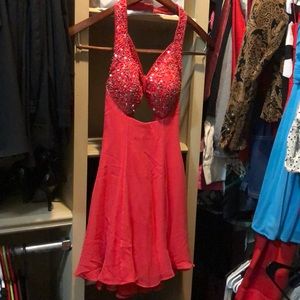 Beaded Coral Alyce Design Prom/Semi Prom Dress 2